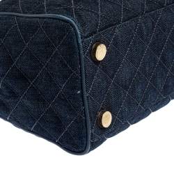 مملوكة مسبقًا Michael Kors Blue Quilted Denim Susannah Tote