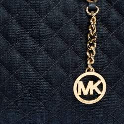 مملوكة مسبقًا Michael Kors Blue Quilted Denim Susannah Tote