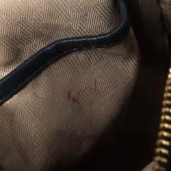 Pre Owned حقيبة ظهر مايكل كورس ريا صغيرة جلد مبطن أزرق