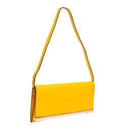 مملوكة مسبقًا Michael Kors Yellow Leather Tilda Clutch Bag