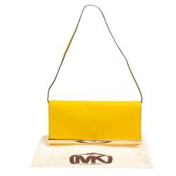 مملوكة مسبقًا Michael Kors Yellow Leather Tilda Clutch Bag