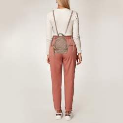 مملوكة مسبقًا حقيبة ظهر مايكل كورس ريا جلد مبطن بيج