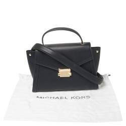 Pre Owned Michael Kors Navy Blue Leather Medium Whitney Top Handle Bag