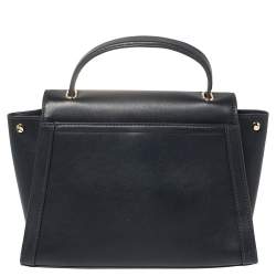 Pre Owned Michael Kors Navy Blue Leather Medium Whitney Top Handle Bag