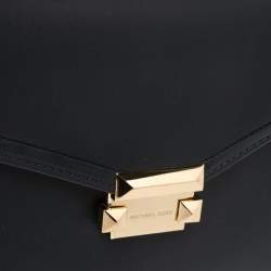 Pre Owned Michael Kors Navy Blue Leather Medium Whitney Top Handle Bag