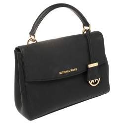 Pre Owned Michael Kors Black Leather Small Ava Top Handle Bag