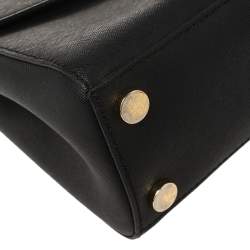 Pre Owned Michael Kors Black Leather Small Ava Top Handle Bag
