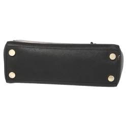 Pre Owned Michael Kors Black Leather Small Ava Top Handle Bag