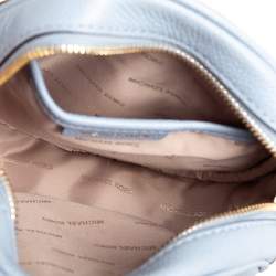 Pre Owned Michael Kors Blue Leather Round Crossbody Bag