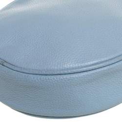 Pre Owned Michael Kors Blue Leather Round Crossbody Bag