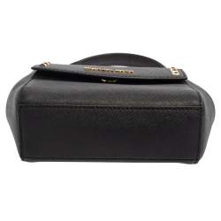 Pre Owned Michael Kors Black Leather Mini Karla Top Handle Bag