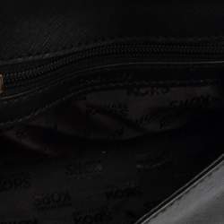 Pre Owned Michael Kors Black Leather Mini Karla Top Handle Bag