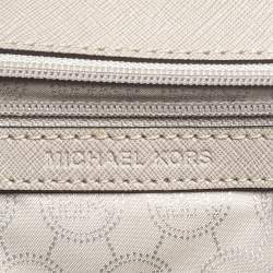 Pre Owned Michael Kors Grey Leather Medium Ava Top Handle Bag