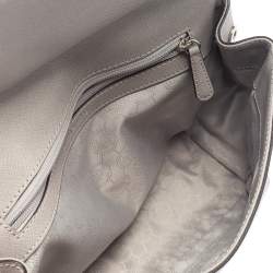 Pre Owned Michael Kors Grey Leather Medium Ava Top Handle Bag