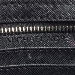 Pre Owned Michael Kors Black/Pink Saffiano Leather Mini Selma Crossbody Bag