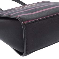 Pre Owned Michael Kors Black/Pink Saffiano Leather Mini Selma Crossbody Bag