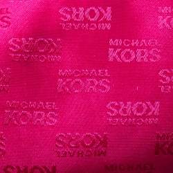 Pre Owned حقيبة يد توتس مايكل كورس ديلانسي جلد لامع نقشة التمساح أحمر