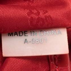 Pre Owned حقيبة يد توتس مايكل كورس ديلانسي جلد لامع نقشة التمساح أحمر