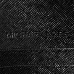 Pre Owned Michael Kors Black Leather Flap Continental Wallet