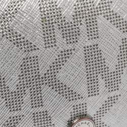 Michael Kors Metallic Silver Signature Coated Canvas Bifold Wallet