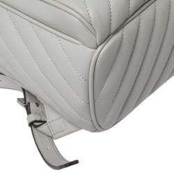 Pre Owned حقيبة ظهر مايكل كورس آبي جلد رصاصي متوسطة 