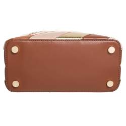 مملوكة مسبقًا حقيبة مايكل كورس آديل نقش ثعبان وجلد مخططة متعددة الألوان