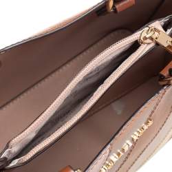 مملوكة مسبقًا حقيبة مايكل كورس آديل نقش ثعبان وجلد مخططة متعددة الألوان