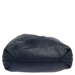 Pre Owned حقيبة كتف مايكل مايكل كورس كامدن جلد أزرق برباط كبيرة 