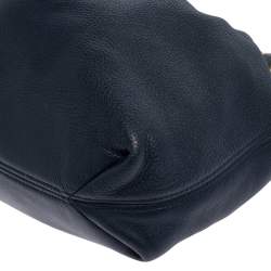 Pre Owned حقيبة كتف مايكل مايكل كورس كامدن جلد أزرق برباط كبيرة 