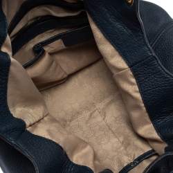 Pre Owned حقيبة كتف مايكل مايكل كورس كامدن جلد أزرق برباط كبيرة 