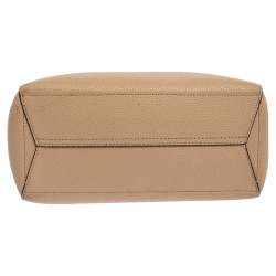 Pre Owned Michael Kors Beige Leather Kimberly Satchel