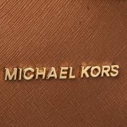 Pre Owned حقيبة يد توتس مايكل كورس جيت سيت جلد بني