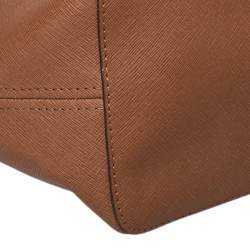 Pre Owned حقيبة يد توتس مايكل كورس جيت سيت جلد بني