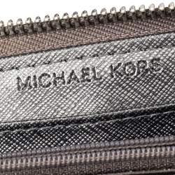 Michael Kors Metallic Gold Leather Jet Set Zip Around Wallet
