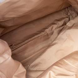 Pre Owned Michael Kors Silver/Beige Canvas And Patent Leather Tote