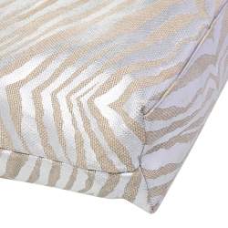 Pre Owned Michael Kors Silver/Beige Canvas And Patent Leather Tote