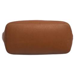 Pre Owned Michael Kors Brown Leather Large Jet Set Travel Tote