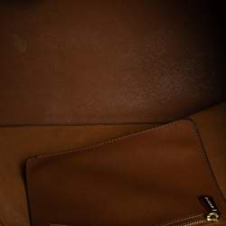 Pre Owned Michael Kors Brown Leather Large Jet Set Travel Tote