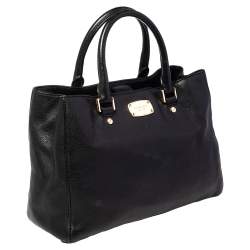 Pre Owned MICHAEL Michael Kors Black Leather Kellen Top Handle Bag