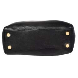 Pre Owned MICHAEL Michael Kors Black Leather Kellen Top Handle Bag