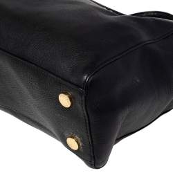Pre Owned MICHAEL Michael Kors Black Leather Kellen Top Handle Bag