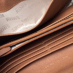 Pre Owned Michael Kors White Signature Canvas Fulton Wallet