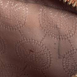 Pre Owned Michael Kors Brown Saffiano Leather Jet Set Camera Crossbody Bag