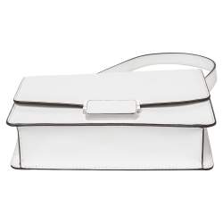 مملوكة مسبقًا Michael Kors White Leather Small Cynthia Shoulder Bag