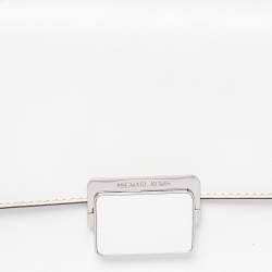 مملوكة مسبقًا Michael Kors White Leather Small Cynthia Shoulder Bag