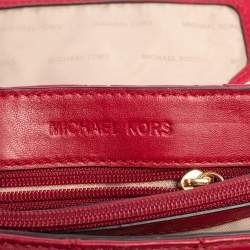 Pre Owned Michael Kors Red Quilted Leather Sloan Shoulder Bag