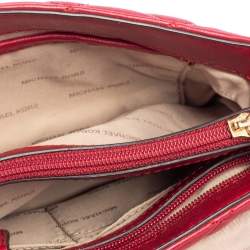 Pre Owned Michael Kors Red Quilted Leather Sloan Shoulder Bag