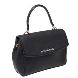 Pre Owned Michael Kors Black Leather Extra Small Ava Crossbody Bag 