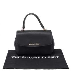 Pre Owned Michael Kors Black Leather Extra Small Ava Crossbody Bag 