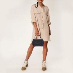 Pre Owned Michael Kors Black Leather Extra Small Ava Crossbody Bag 